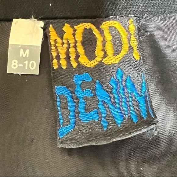 VINTAGE MODI DENIM Black Sequined Time Flies Jacket Coat Women's M 8-10 - Picture 17 of 17